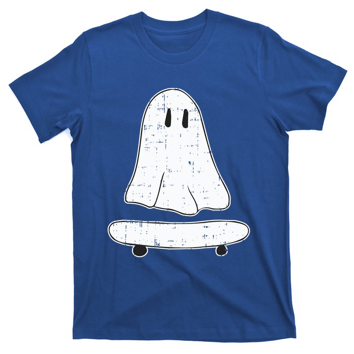 Ghost Skater Halloween Costume Spirit Ghoul SkateboardIng Gift T-Shirt