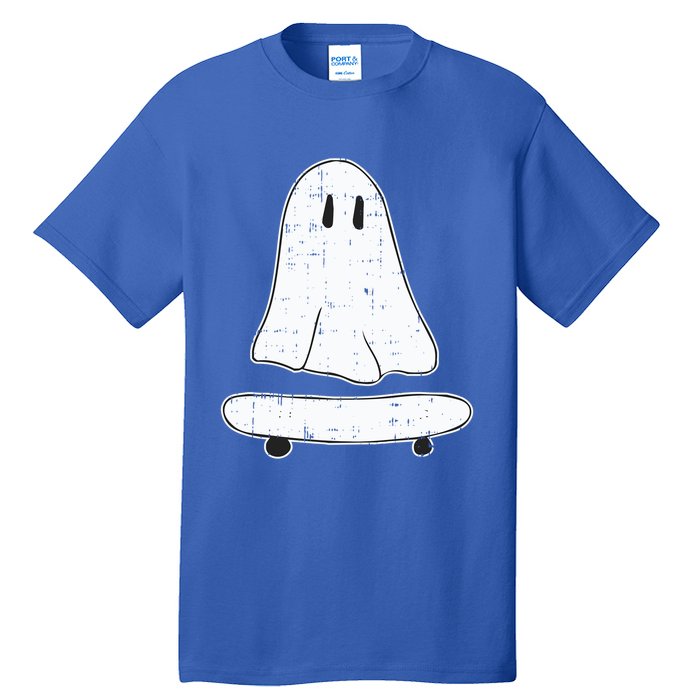 Ghost Skater Halloween Costume Spirit Ghoul SkateboardIng Gift Tall T-Shirt