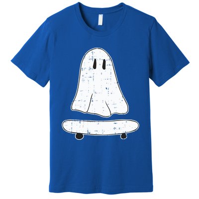 Ghost Skater Halloween Costume Spirit Ghoul SkateboardIng Gift Premium T-Shirt