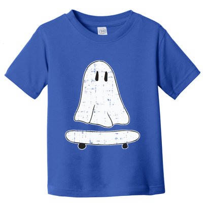 Ghost Skater Halloween Costume Spirit Ghoul SkateboardIng Gift Toddler T-Shirt
