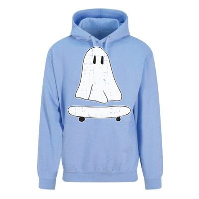 Ghost Skater Halloween Costume Spirit Ghoul SkateboardIng Gift Unisex Surf Hoodie