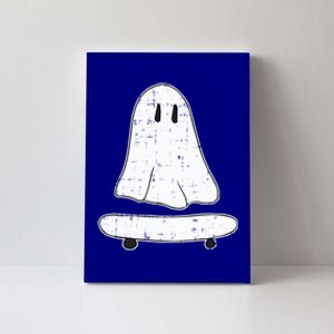 Ghost Skater Halloween Costume Spirit Ghoul SkateboardIng Cool Gift Canvas