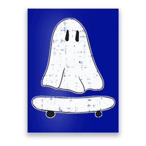 Ghost Skater Halloween Costume Spirit Ghoul SkateboardIng Cool Gift Poster