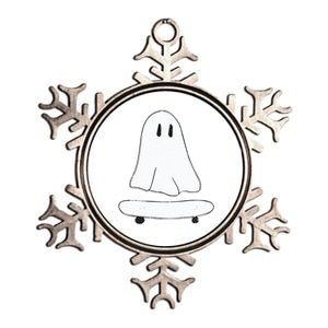 Ghost Skater Halloween Costume Spirit Ghoul SkateboardIng Cool Gift Metallic Star Ornament