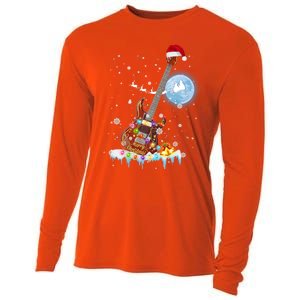 Guitar Santa Hat Christmas Tree Funny Music Loves Xmas Gift Cooling Performance Long Sleeve Crew