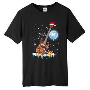 Guitar Santa Hat Christmas Tree Funny Music Loves Xmas Gift Tall Fusion ChromaSoft Performance T-Shirt