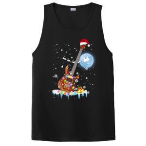 Guitar Santa Hat Christmas Tree Funny Music Loves Xmas Gift PosiCharge Competitor Tank