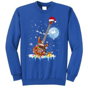 Guitar Santa Hat Christmas Tree Funny Music Loves Xmas Gift Sweatshirt