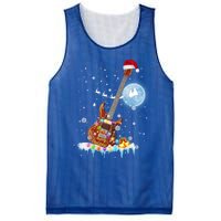 Guitar Santa Hat Christmas Tree Funny Music Loves Xmas Gift Mesh Reversible Basketball Jersey Tank