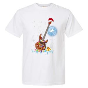 Guitar Santa Hat Christmas Tree Funny Music Loves Xmas Gift Garment-Dyed Heavyweight T-Shirt