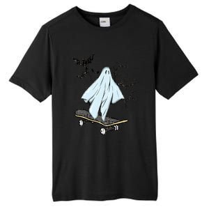 Ghost Skateboard Halloween Costume Adult And Art Skater Gift Tall Fusion ChromaSoft Performance T-Shirt