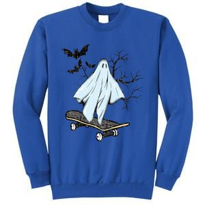 Ghost Skateboard Halloween Costume Adult And Art Skater Gift Sweatshirt