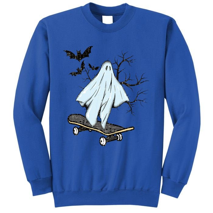 Ghost Skateboard Halloween Costume Adult And Art Skater Gift Sweatshirt