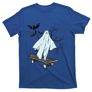 Ghost Skateboard Halloween Costume Adult And Art Skater Gift T-Shirt