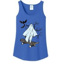 Ghost Skateboard Halloween Costume Adult And Art Skater Gift Ladies Essential Tank