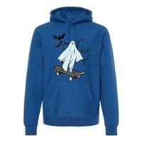 Ghost Skateboard Halloween Costume Adult And Art Skater Gift Premium Hoodie