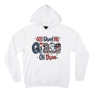 God Shed His Grace On Thee 4th Of July Groovy Patriotic Hoodie