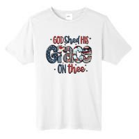 God Shed His Grace On Thee 4th Of July Groovy Patriotic Tall Fusion ChromaSoft Performance T-Shirt