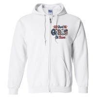 God Shed His Grace On Thee 4th Of July Groovy Patriotic Full Zip Hoodie