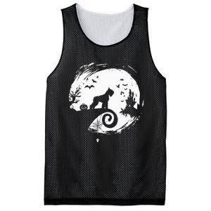 Giant Schnauzer Halloween Costume Moon Silhouette Creepy Mesh Reversible Basketball Jersey Tank