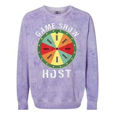 Game Show Host Trivia Board Game Night Questions Vintage Colorblast Crewneck Sweatshirt