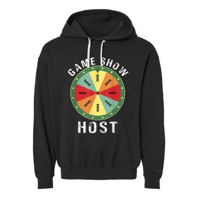 Game Show Host Trivia Board Game Night Questions Vintage Garment-Dyed Fleece Hoodie