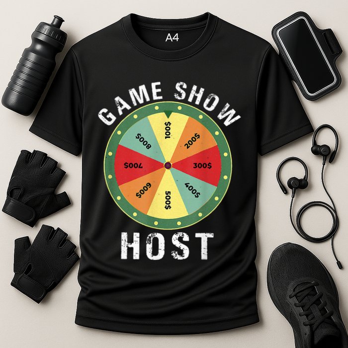 Game Show Host Trivia Board Game Night Questions Vintage Performance Shirt