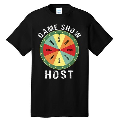 Game Show Host Trivia Board Game Night Questions Vintage Tall T-Shirt