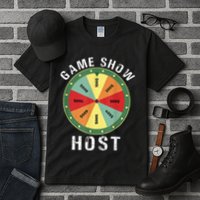 Game Show Host Trivia Board Game Night Questions Vintage Tall T-Shirt