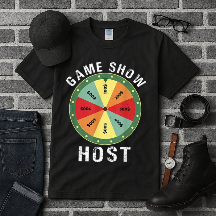 Game Show Host Trivia Board Game Night Questions Vintage Tall T-Shirt