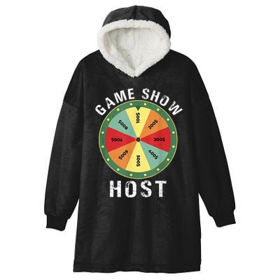 Game Show Host Trivia Board Game Night Questions Vintage Hooded Wearable Blanket