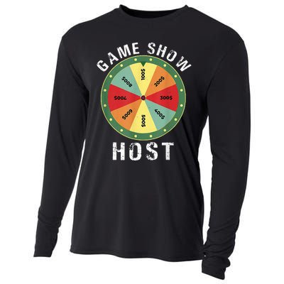 Game Show Host Trivia Board Game Night Questions Vintage Cooling Performance Long Sleeve Crew