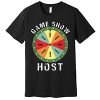 Game Show Host Trivia Board Game Night Questions Vintage Premium T-Shirt