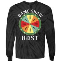 Game Show Host Trivia Board Game Night Questions Vintage Tie-Dye Long Sleeve Shirt