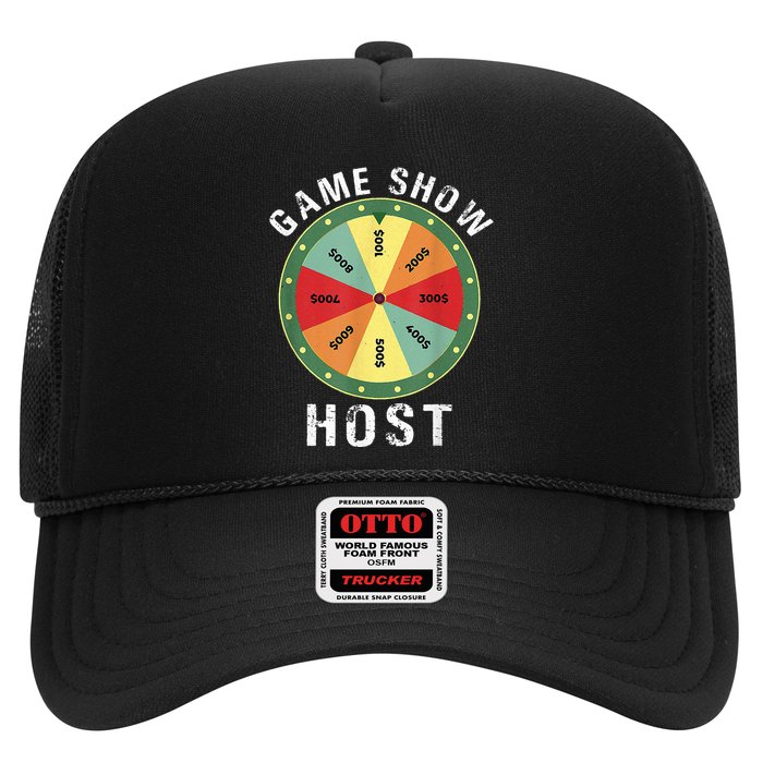 Game Show Host Trivia Board Game Night Questions Vintage Trucker Hat