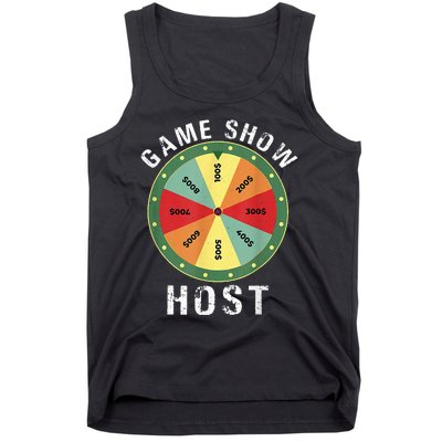 Game Show Host Trivia Board Game Night Questions Vintage Tank Top