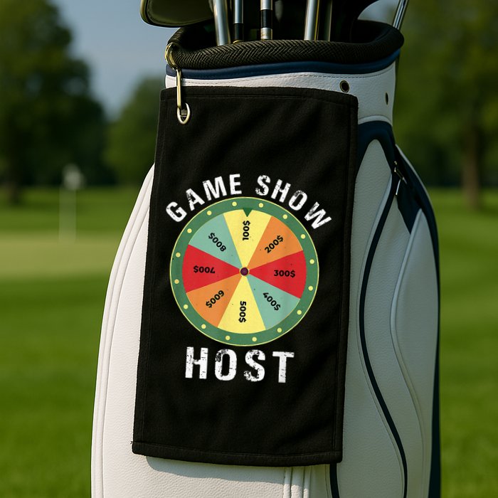 Game Show Host Trivia Board Game Night Questions Vintage Golf Towel