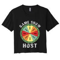 Game Show Host Trivia Board Game Night Questions Vintage Crop Top