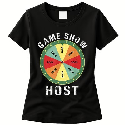 Game Show Host Trivia Board Game Night Questions Vintage Womens T-Shirt