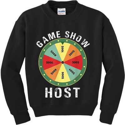 Game Show Host Trivia Board Game Night Questions Vintage Kids Sweatshirt