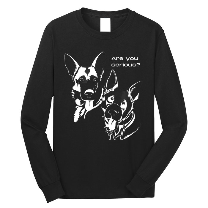 German Shepherd Head Tilt Dog Dad Dog Mom Long Sleeve Shirt