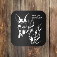 German Shepherd Head Tilt Dog Dad Dog Mom Coaster