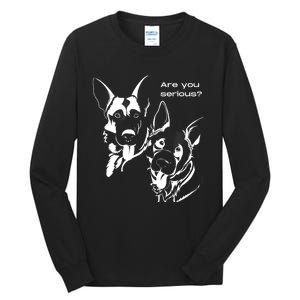 German Shepherd Head Tilt Dog Dad Dog Mom Tall Long Sleeve T-Shirt