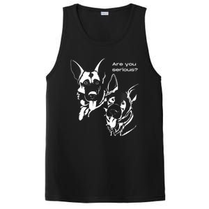 German Shepherd Head Tilt Dog Dad Dog Mom PosiCharge Competitor Tank