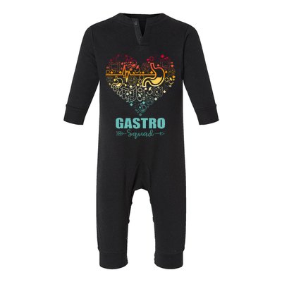 Gastro Squad Heart Funny Gastroenterology Team Infant Fleece One Piece