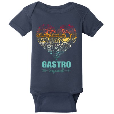 Gastro Squad Heart Funny Gastroenterology Team Baby Bodysuit