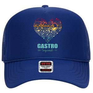 Gastro Squad Heart Funny Gastroenterology Team High Crown Mesh Back Trucker Hat