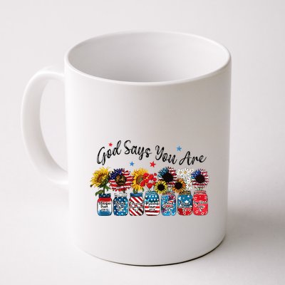 God Shed His Grace On Thee 4th Of July Sunflowers Patriotic Mug