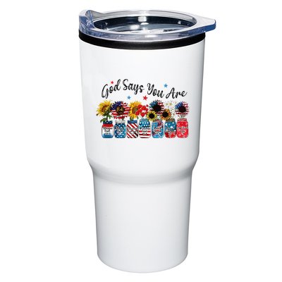 God Shed His Grace On Thee 4th Of July Sunflowers Patriotic Tumbler