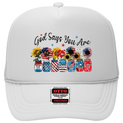 God Shed His Grace On Thee 4th Of July Sunflowers Patriotic Trucker Hat